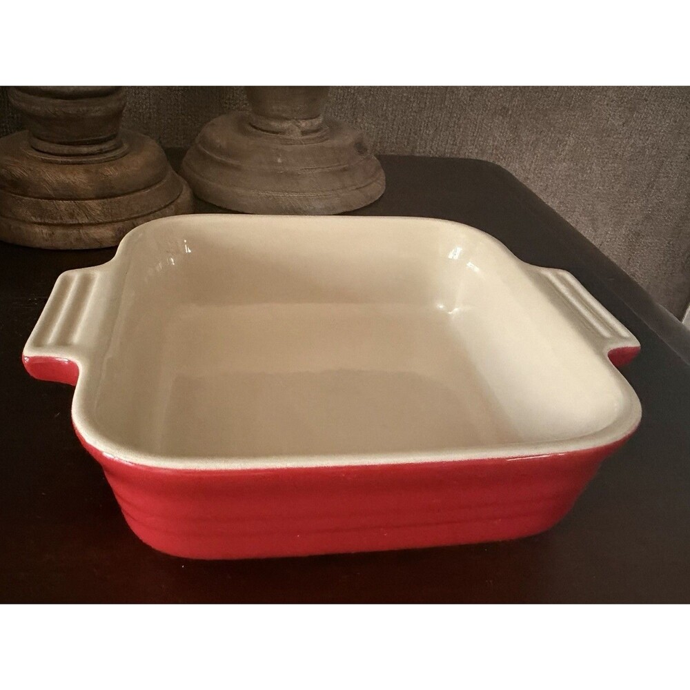 Le Creuset 6 Inch Square Stoneware Baking Dish Red
